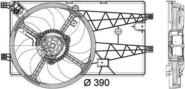 Ventilateur de refroidissement du moteur (Motoventilateur) MAHLE Aftermarket CFF 179 000P