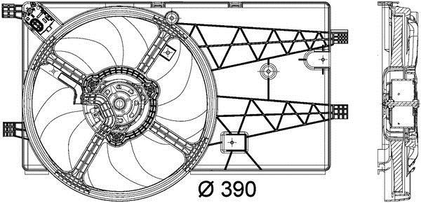 Ventilateur de refroidissement du moteur (Motoventilateur) MAHLE Aftermarket CFF 180 000P