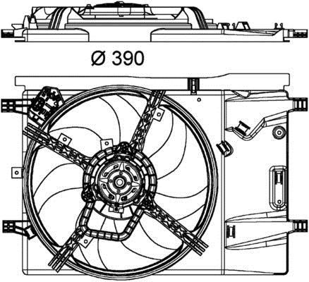 Ventilateur de refroidissement du moteur (Motoventilateur) MAHLE Aftermarket CFF 181 000P