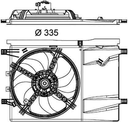 Ventilateur de refroidissement du moteur (Motoventilateur) MAHLE Aftermarket CFF 182 000P