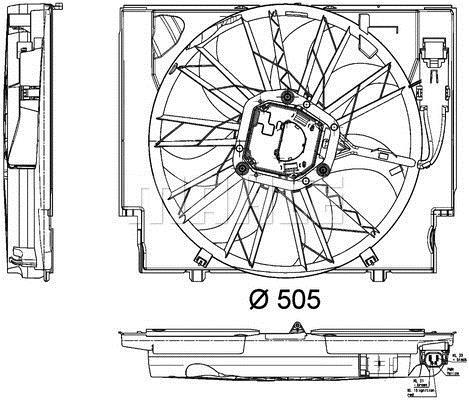 Ventilateur de refroidissement du moteur (Motoventilateur) MAHLE Aftermarket CFF 189 000P