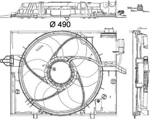 Ventilateur de refroidissement du moteur (Motoventilateur) MAHLE Aftermarket CFF 190 000P