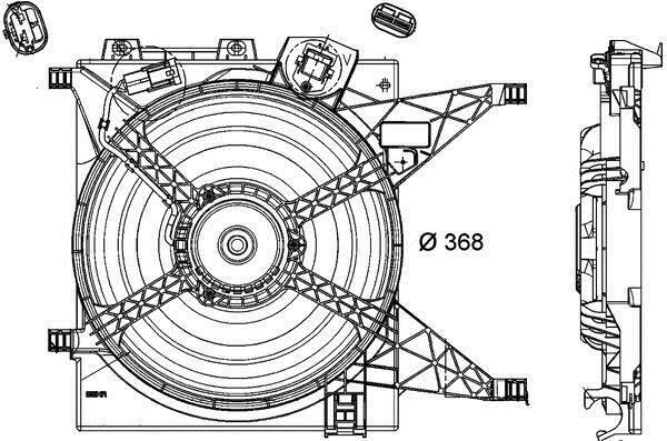Ventilateur de refroidissement du moteur (Motoventilateur) MAHLE Aftermarket CFF 191 000P