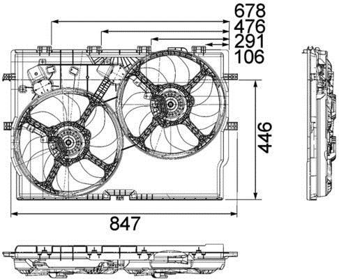 Ventilateur de refroidissement du moteur (Motoventilateur) MAHLE Aftermarket CFF 192 000P