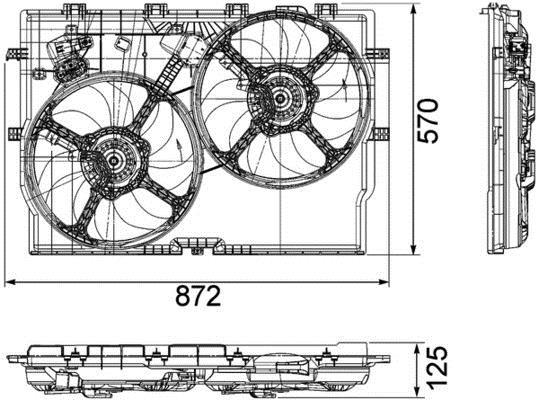 Ventilateur de refroidissement du moteur (Motoventilateur) MAHLE Aftermarket CFF 193 000P