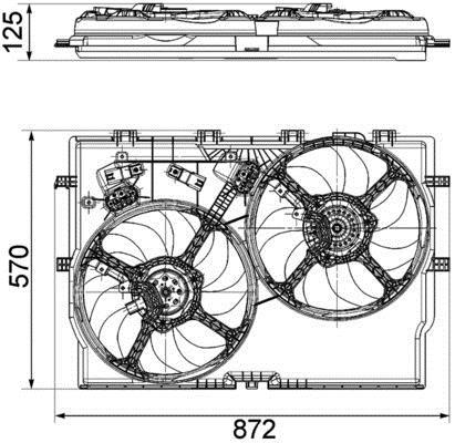 Ventilateur de refroidissement du moteur (Motoventilateur) MAHLE Aftermarket CFF 194 000P