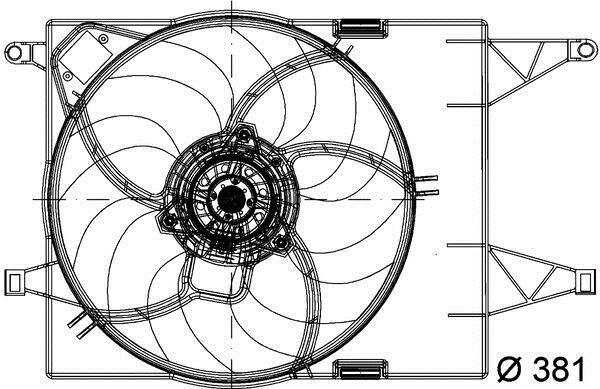 Ventilador do motor MAHLE Aftermarket ref. CFF 202 000P