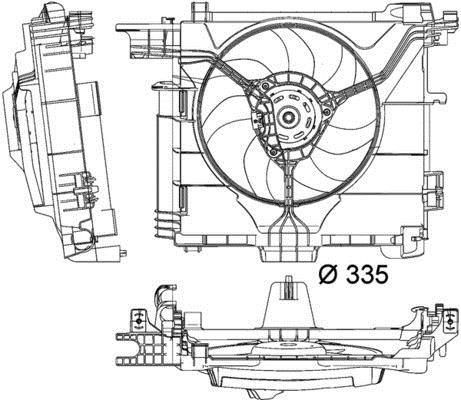 Ventilateur de refroidissement du moteur (Motoventilateur) MAHLE Aftermarket CFF 211 000P