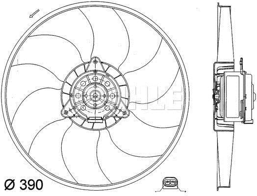 Ventilateur de refroidissement du moteur (Motoventilateur) MAHLE Aftermarket CFF 212 000P