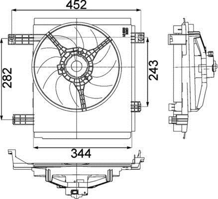 Ventilateur de refroidissement du moteur (Motoventilateur) MAHLE Aftermarket CFF 213 000P