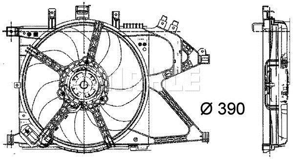 Ventilateur de refroidissement du moteur (Motoventilateur) MAHLE Aftermarket CFF 21 000P