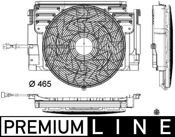 Ventilateur de refroidissement du moteur (Motoventilateur) MAHLE Aftermarket CFF 348 000P