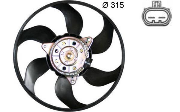 Ventilateur de refroidissement du moteur (Motoventilateur) MAHLE Aftermarket ref. CFF 382 000S