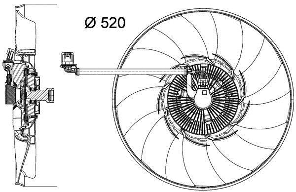 Ventilateur de refroidissement du moteur (Motoventilateur) MAHLE Aftermarket CFF 474 000P