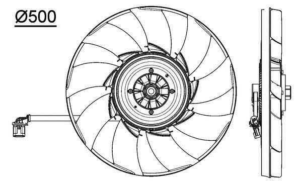 Ventilador do motor MAHLE Aftermarket ref. CFF 475 000P