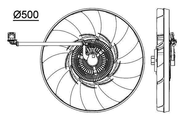 Ventilateur de refroidissement du moteur (Motoventilateur) MAHLE Aftermarket CFF 476 000P