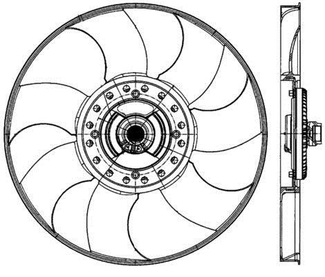 Ventilateur de refroidissement du moteur (Motoventilateur) MAHLE Aftermarket CFF 489 000P