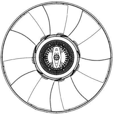 Ventilateur de refroidissement du moteur (Motoventilateur) MAHLE Aftermarket CFF 493 000P