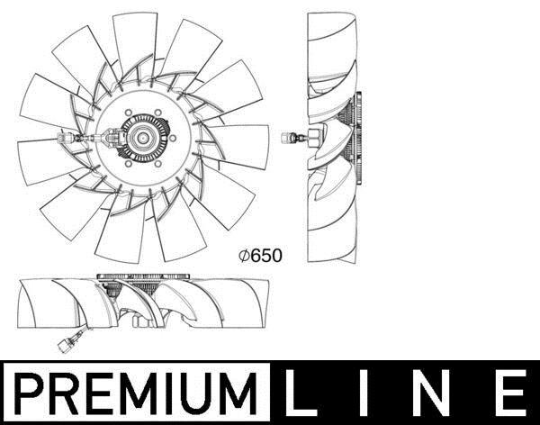Ventilateur de refroidissement du moteur (Motoventilateur) MAHLE Aftermarket CFF 507 000P