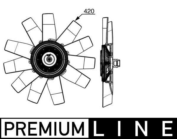 Ventilateur de refroidissement du moteur (Motoventilateur) MAHLE Aftermarket CFF 530 000P