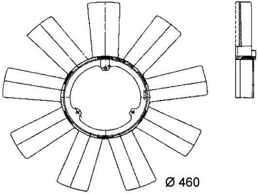 Hélice du ventilateur de refroidissement moteur (Hélice moteur) MAHLE Aftermarket CFW 18 000P