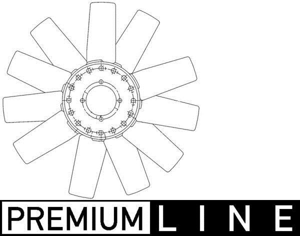 Hélice du ventilateur de refroidissement moteur (Hélice moteur) MAHLE Aftermarket CFW 73 000P