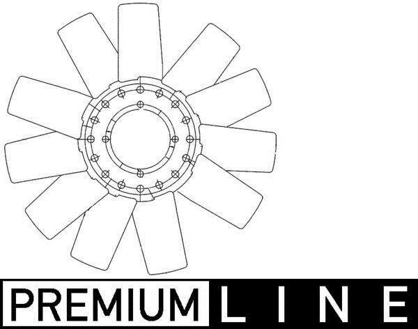 Hélice du ventilateur de refroidissement moteur (Hélice moteur) MAHLE Aftermarket CFW 78 000P