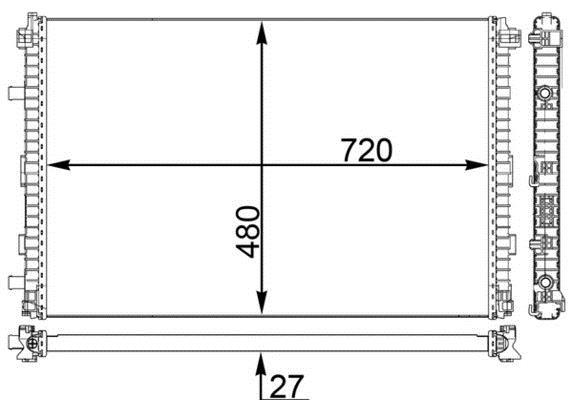 Radiateur basse température, intercooler MAHLE Aftermarket ref. CIR 24 000P