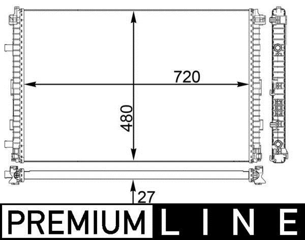 Radiateur basse température, intercooler MAHLE Aftermarket ref. CIR 24 000P