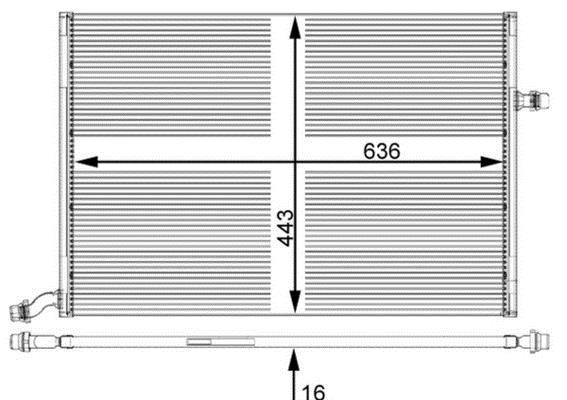 Radiateur basse température, intercooler MAHLE Aftermarket ref. CIR 25 000P