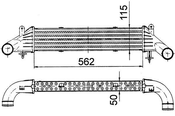 Intercooler, échangeur (Refroidisseur d'air) MAHLE Aftermarket ref. CI 107 000P