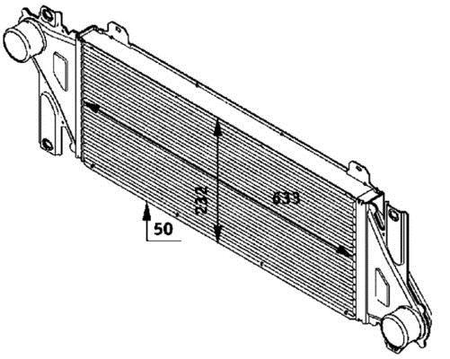 Intercooler, échangeur (Refroidisseur d'air) MAHLE Aftermarket ref. CI 117 000P