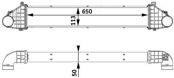 Intercooler, échangeur (Refroidisseur d'air) MAHLE Aftermarket ref. CI 139 000P