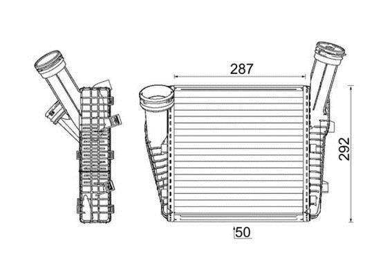 Intercooler, échangeur (Refroidisseur d'air) MAHLE Aftermarket ref. CI 142 000P