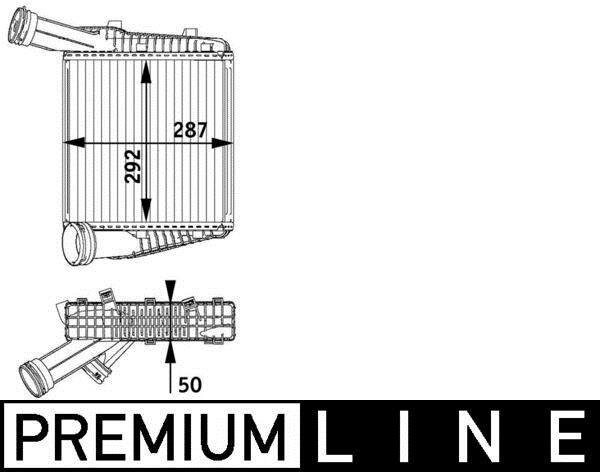 Intercooler, échangeur (Refroidisseur d'air) MAHLE Aftermarket ref. CI 142 000P