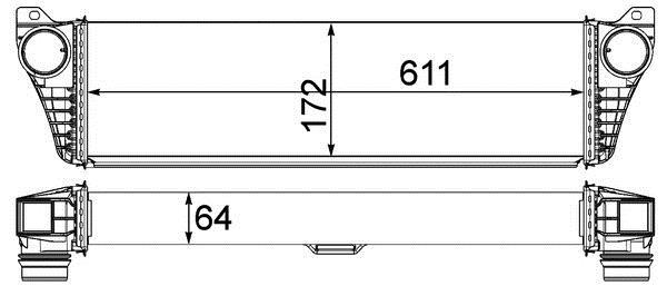 Intercooler, échangeur (Refroidisseur d'air) MAHLE Aftermarket ref. CI 150 000P