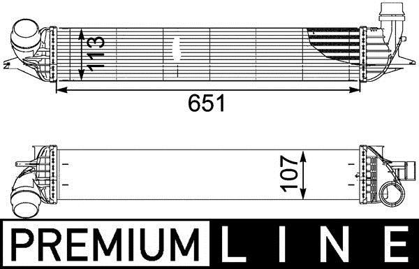 Intercooler, échangeur (Refroidisseur d'air) MAHLE Aftermarket ref. CI 151 000P