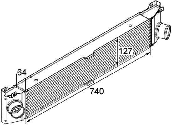 Intercooler, échangeur (Refroidisseur d'air) MAHLE Aftermarket ref. CI 158 000P