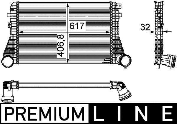 Intercooler, échangeur (Refroidisseur d'air) MAHLE Aftermarket ref. CI 161 000P