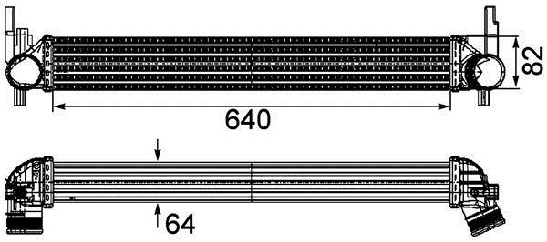 Intercooler, échangeur (Refroidisseur d'air) MAHLE Aftermarket ref. CI 165 000P
