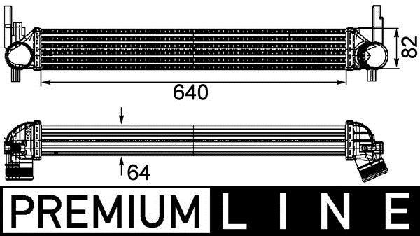 Intercooler, échangeur (Refroidisseur d'air) MAHLE Aftermarket ref. CI 165 000P