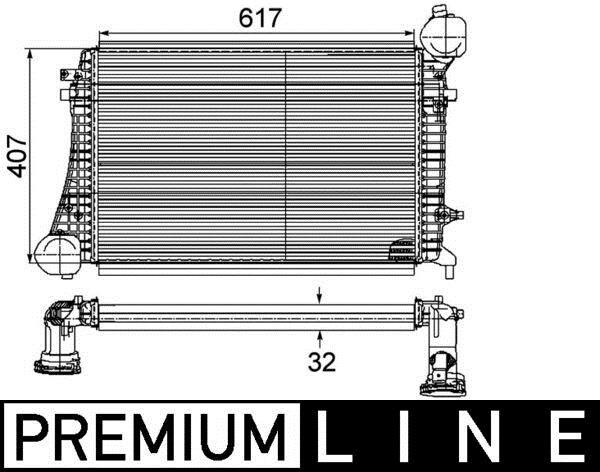Intercooler, échangeur (Refroidisseur d'air) MAHLE Aftermarket ref. CI 167 000P
