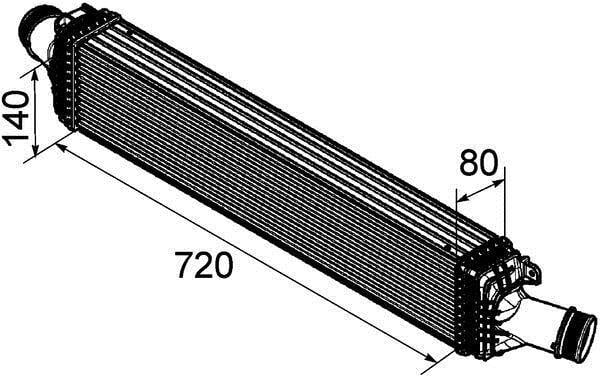 Intercooler, échangeur (Refroidisseur d'air) MAHLE Aftermarket ref. CI 169 000P