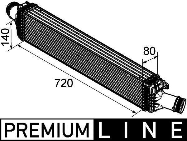 Intercooler, échangeur (Refroidisseur d'air) MAHLE Aftermarket ref. CI 169 000P