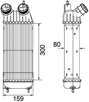 Intercooler, échangeur (Refroidisseur d'air) MAHLE Aftermarket ref. CI 171 000P