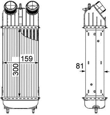 Intercooler, échangeur (Refroidisseur d'air) MAHLE Aftermarket ref. CI 172 000P