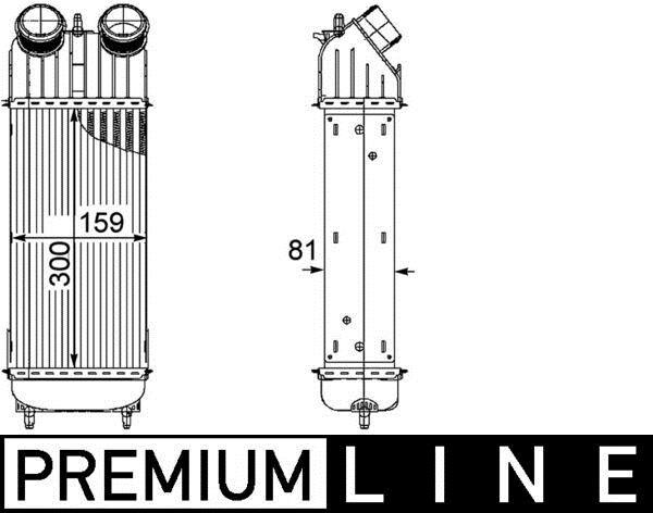 Intercooler, échangeur (Refroidisseur d'air) MAHLE Aftermarket ref. CI 172 000P