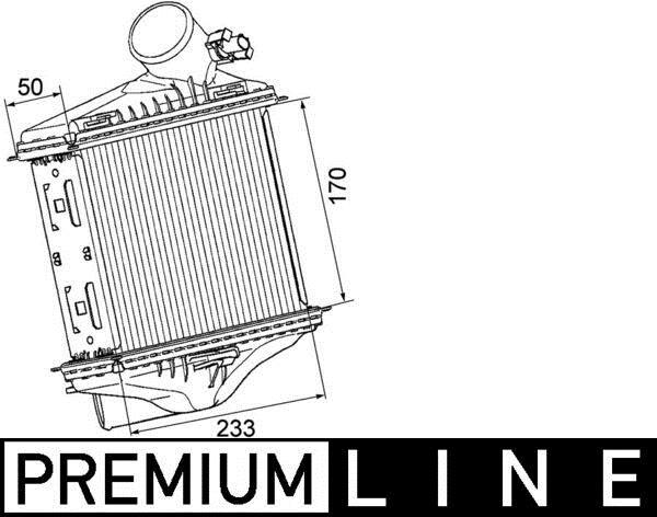Intercooler, échangeur (Refroidisseur d'air) MAHLE Aftermarket ref. CI 174 000P