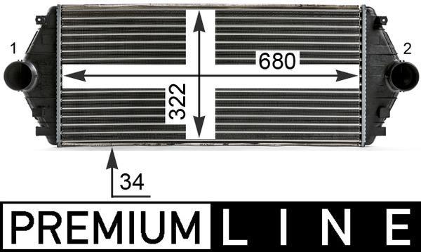 Intercooler, échangeur (Refroidisseur d'air) MAHLE Aftermarket ref. CI 17 000P
