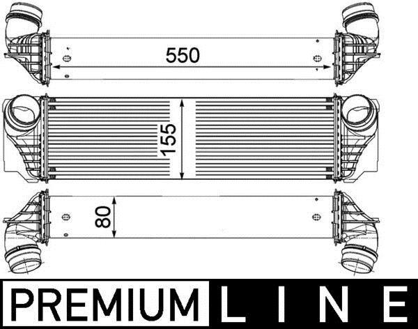 Intercooler, échangeur (Refroidisseur d'air) MAHLE Aftermarket ref. CI 183 000P